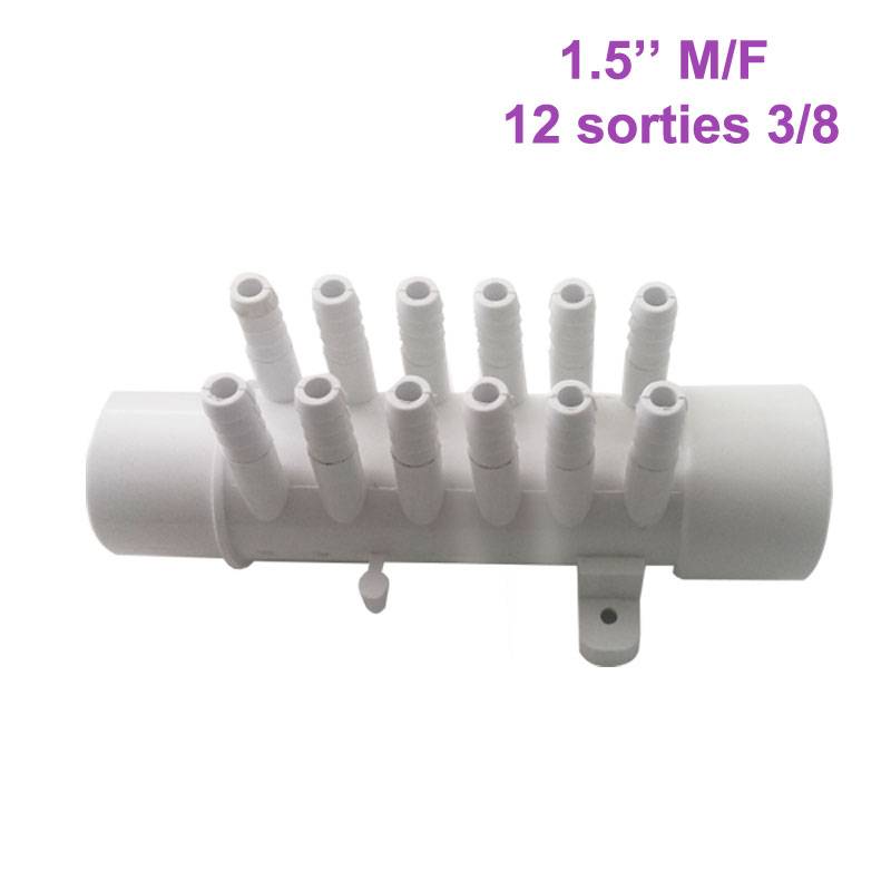 Nourrice pour SPA 1,5″ M/F – 12 Sorties 3/8″ M