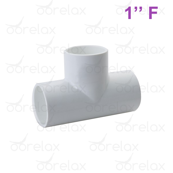Té 1″ pour tuyau de spa en PVC