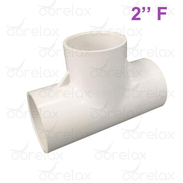 Té 2″ pour tuyau de spa en PVC