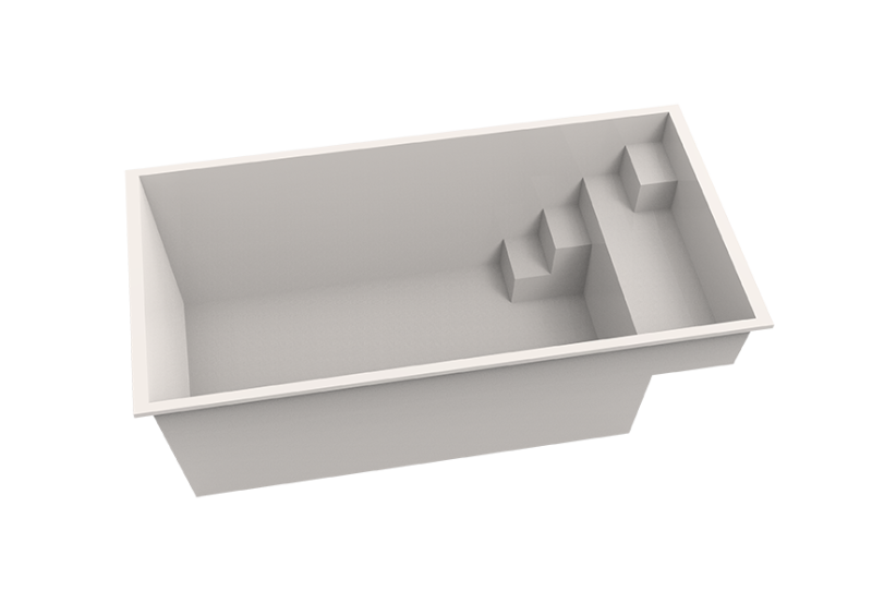 Modélisation 3D de la piscine Bora Bora – vue perspective