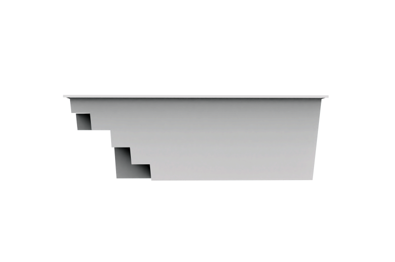 Modélisation 3D de la piscine Bora Bora – vue de profil