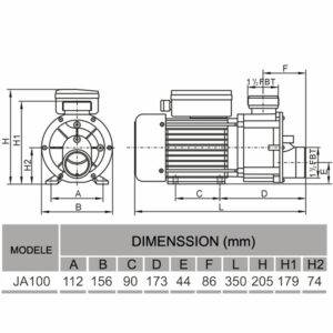 POMPE pour SPA JA100 lx Whirlpool