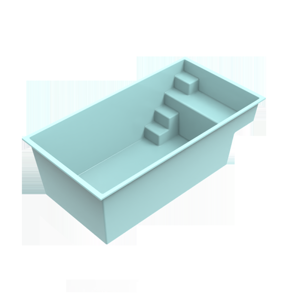 Vente d'une mini piscine modèle Bora Bora  coque acrylique de moins de 10 m² sans travaux dans notre showroom près de Martigues dans les Bouches du Rhône