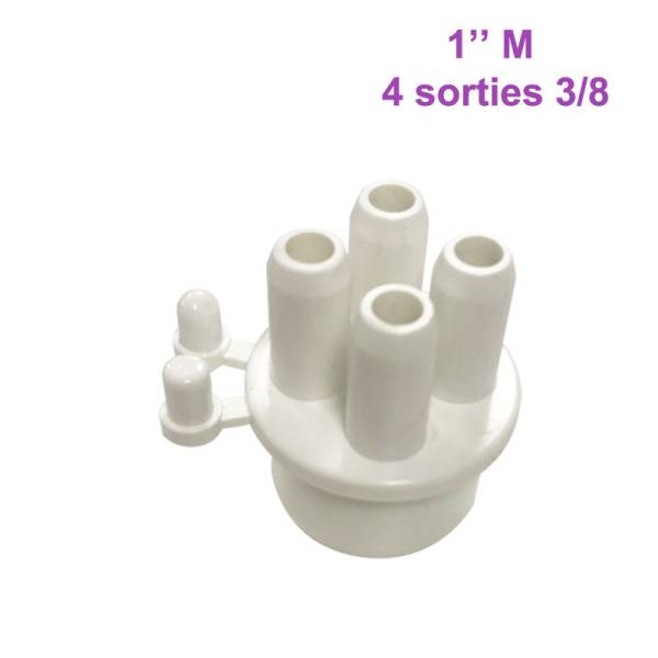 Nourrice pour SPA 1″ M – 4 Sorties 3/8″ M