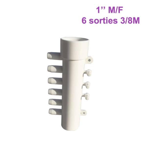 Nourrice pour SPA 1″ M/F – 6 Sorties 3/8″ M