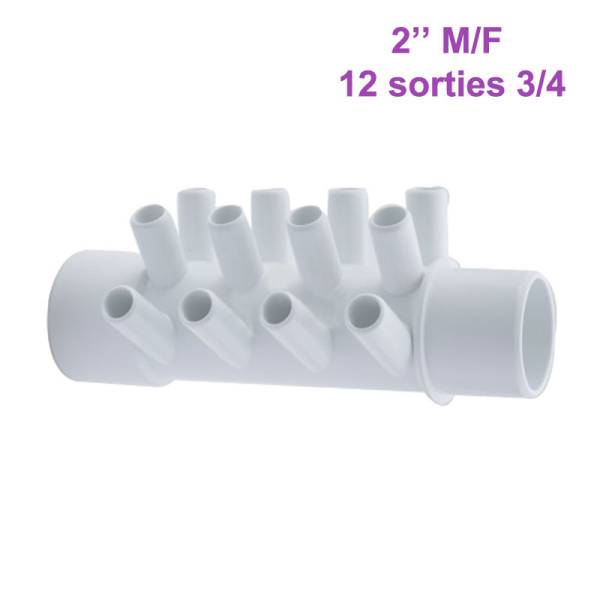 Nourrice pour SPA 2″ M/F – 12 Sorties 3/4″ M