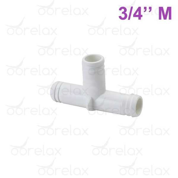 Té 3/4″ pour tuyau de spa en PVC Male