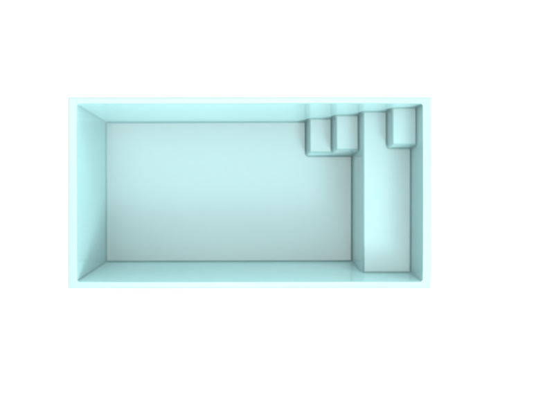 Détails de la piscine Bora Bora à Bollène, conçue pour un confort optimal et une personnalisation complète.