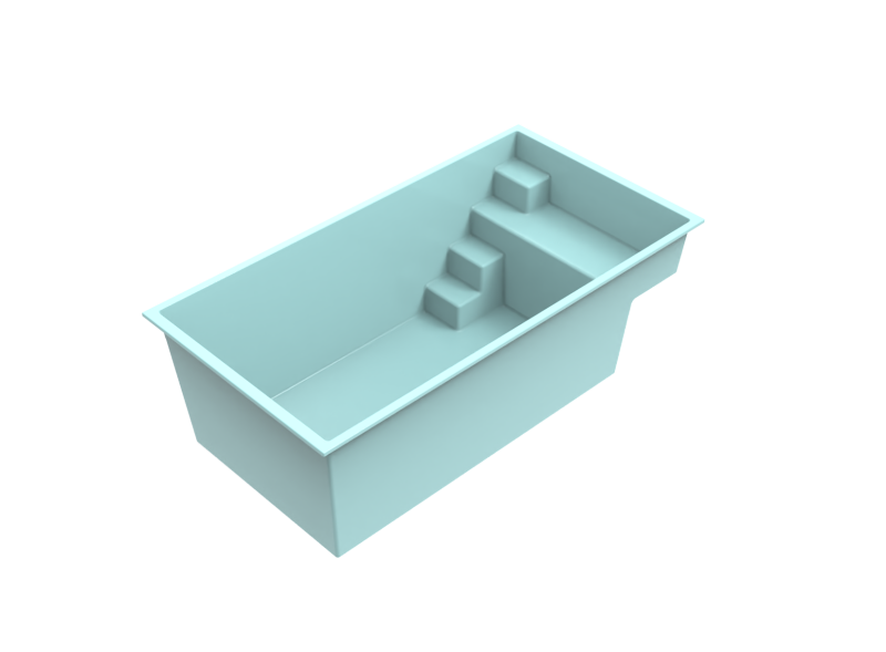 Rendu 3D de la coque acrylique Bora Bora, modèle livré à Rognac