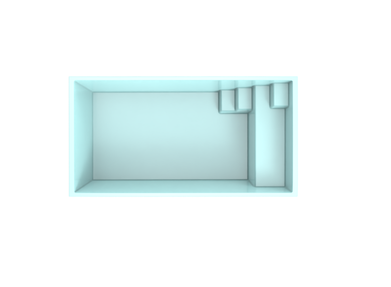 Vue du dessus du bassin Bora Bora, mise en situation à Rognac