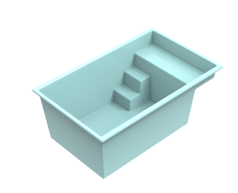 Piscine Mahina en finition Bleu lagon : design élégant et rafraîchissant